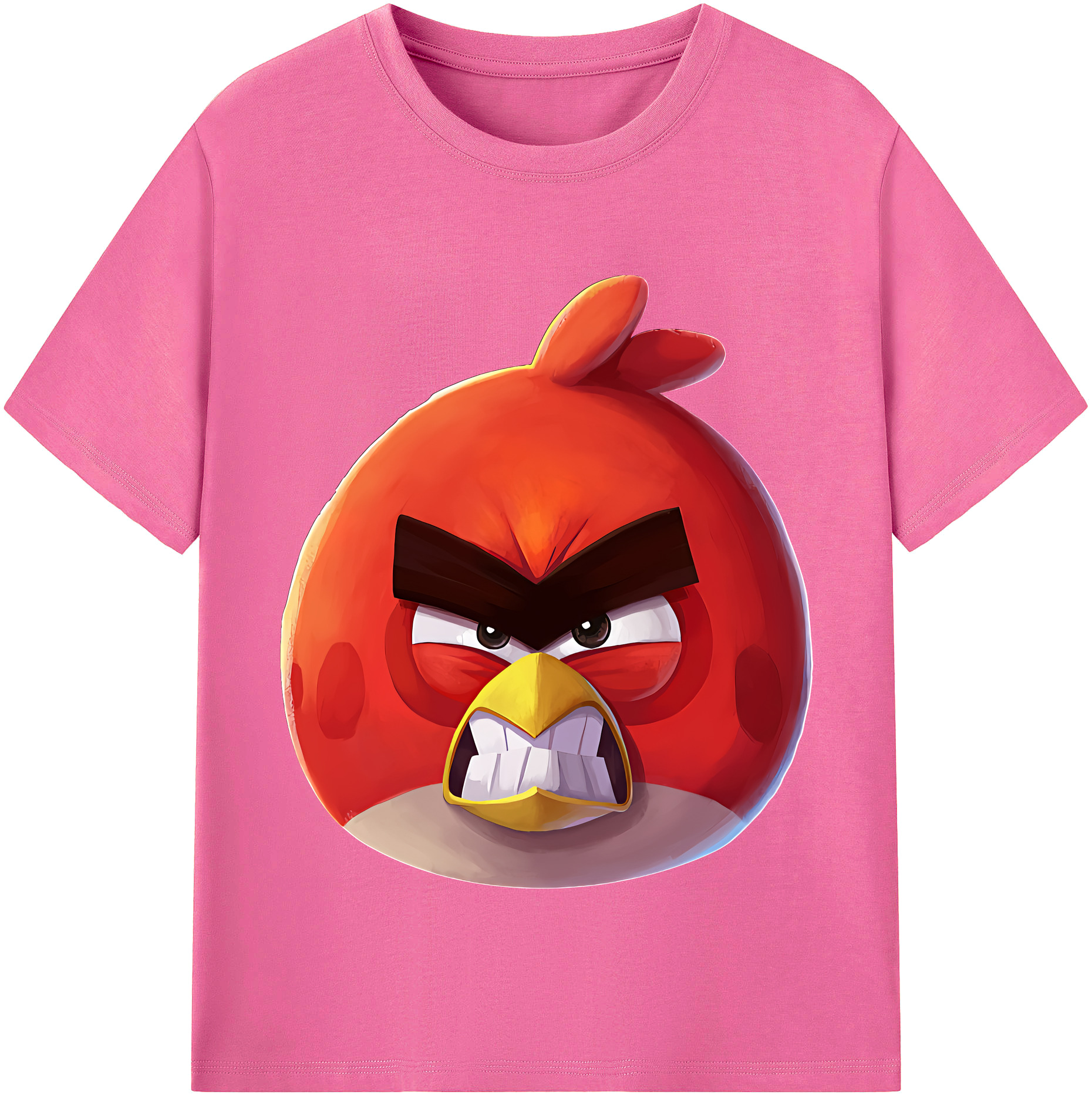 （画像用） Angry Birds アングリーバード レディースカジュアルプリントTシャツ（綿100％）